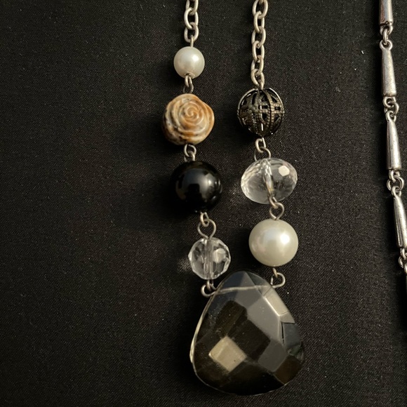 Set of 2 silver color necklaces American Eagle and Lucky🍀 Brand - Picture 15 of 16